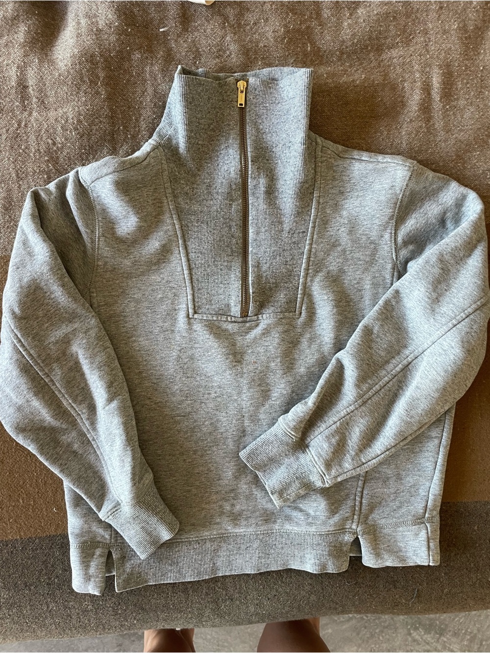 Alex Mill Crosby Half-Zip Pullover, Gray, Size XS